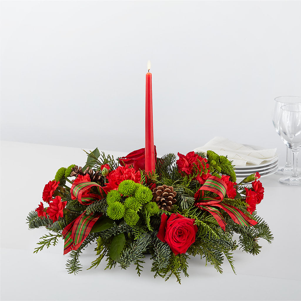 By the Candlelight Centerpiece – FONSECA'S FLOWERS, San Bernardino CA