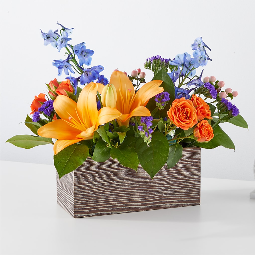 Radiant Citrus Box Bouquet – FONSECA'S FLOWERS, San Bernardino CA