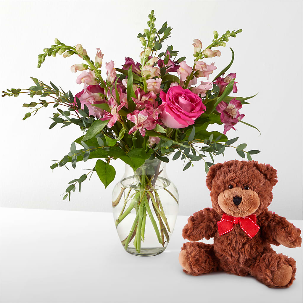 Happily Ever After Bouquet & Bear Set – FONSECA'S FLOWERS, San Bernardino CA