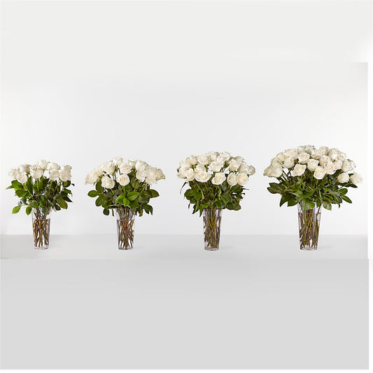 Long Stem White Rose Bouquet – FONSECA'S FLOWERS, San Bernardino CA