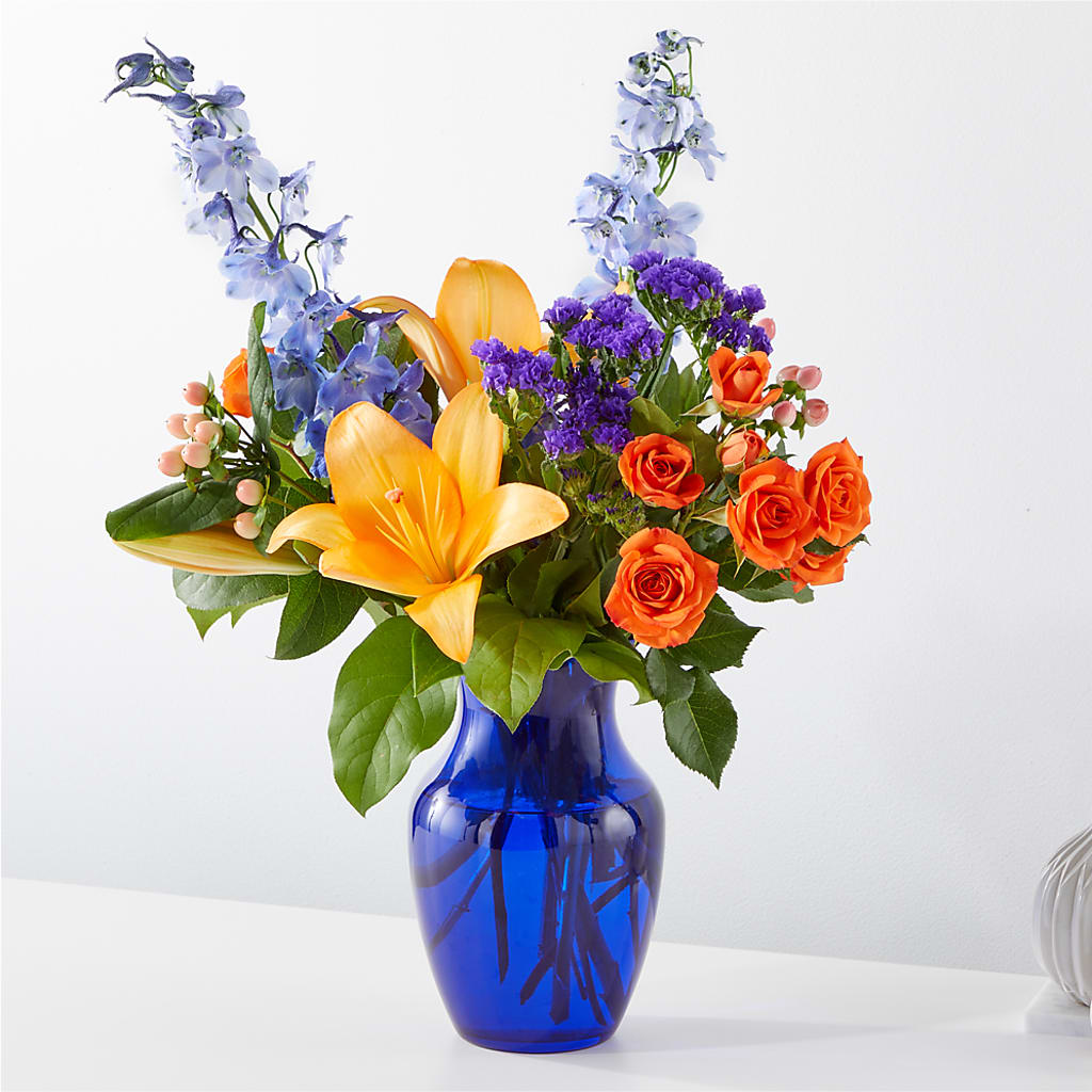 Radiant Citrus Bouquet – FONSECA'S FLOWERS, San Bernardino CA