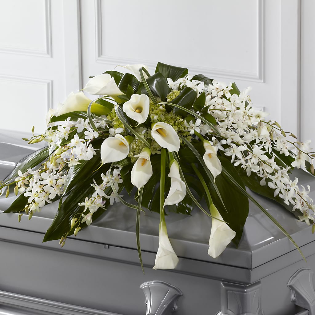 Angel Wings Casket Spray – FONSECA'S FLOWERS, San Bernardino CA