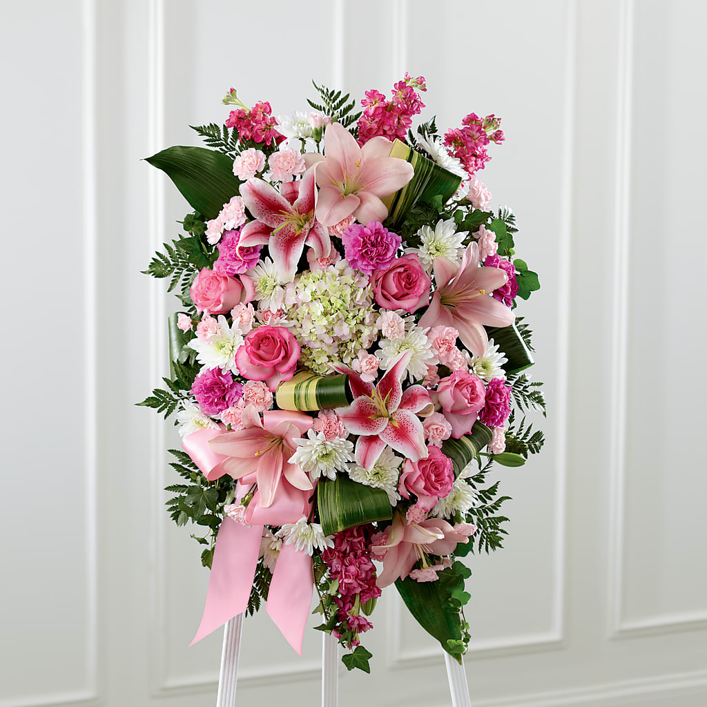 Comforting Standing Spray – FONSECA'S FLOWERS, San Bernardino CA