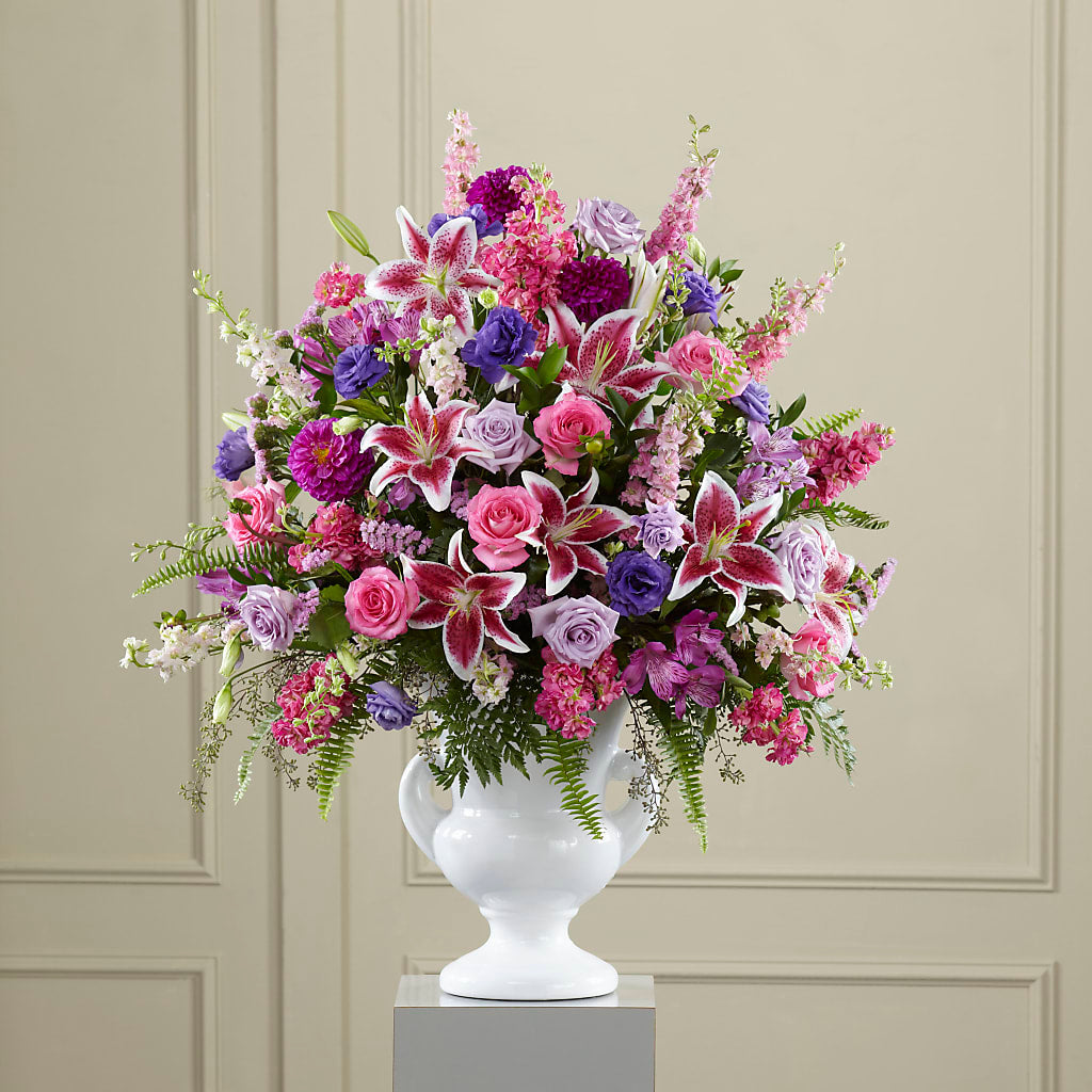 Peaceful Tribute Arrangement – FONSECA'S FLOWERS, San Bernardino CA