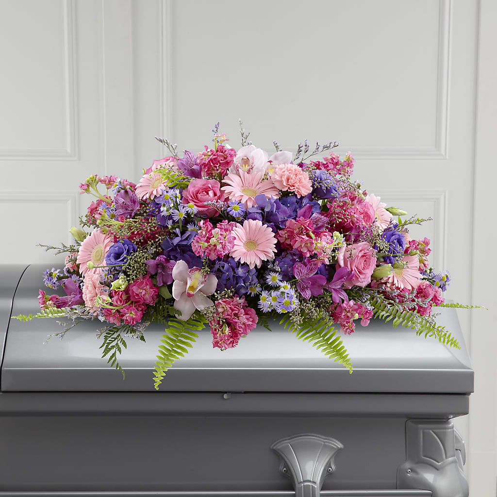 Glorious Garden Casket Spray – FONSECA'S FLOWERS, San Bernardino CA