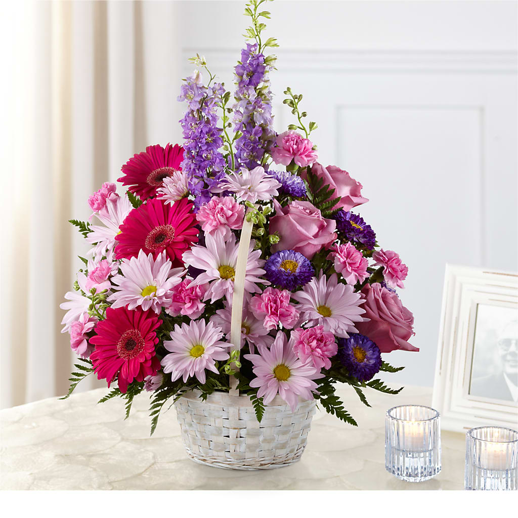 Pastel Peace Basket – FONSECA'S FLOWERS, San Bernardino CA