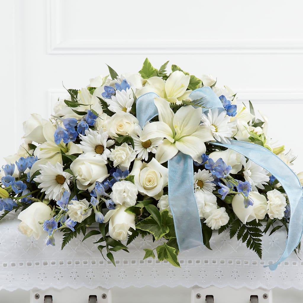 Tender Treasure Casket Spray – FONSECA'S FLOWERS, San Bernardino CA