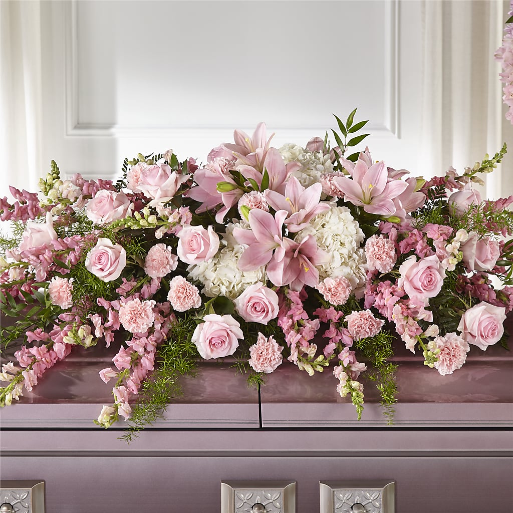 Life & Remembrance Casket Spray – FONSECA'S FLOWERS, San Bernardino CA