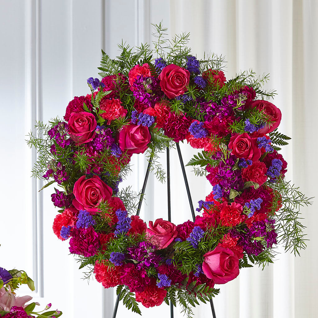 Calming Colors Wreath – FONSECA'S FLOWERS, San Bernardino CA