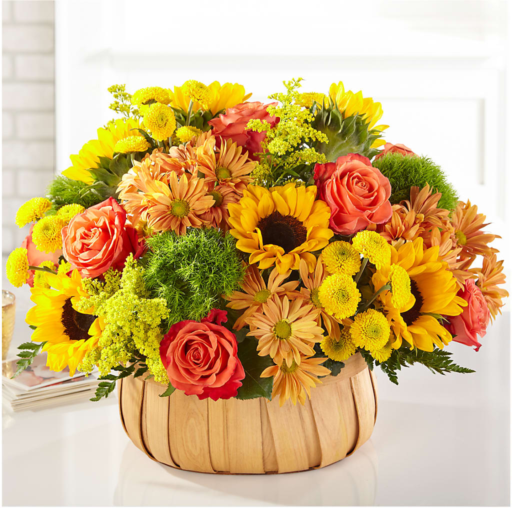 Harvest Sunflower Basket – FONSECA'S FLOWERS, San Bernardino CA