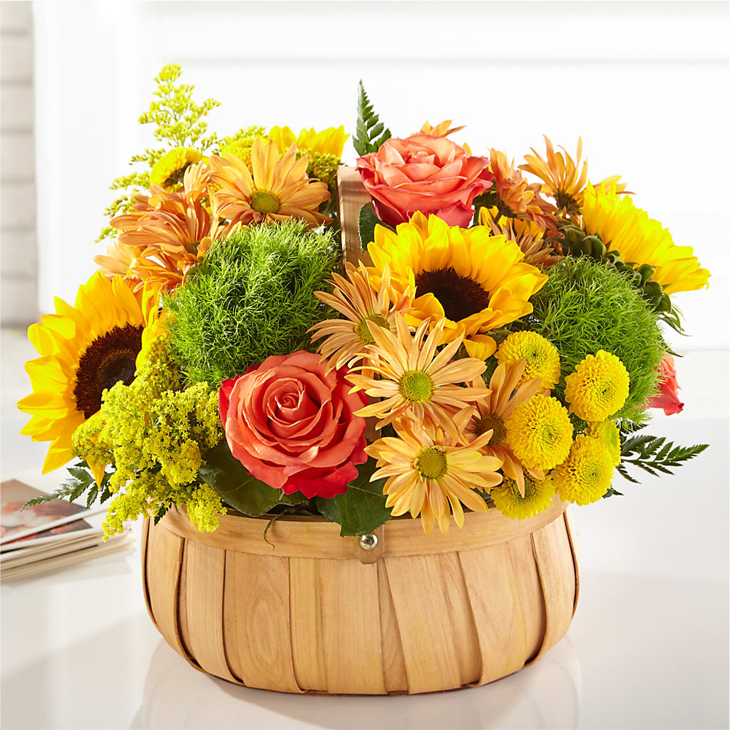 Harvest Sunflower Basket – FONSECA'S FLOWERS, San Bernardino CA