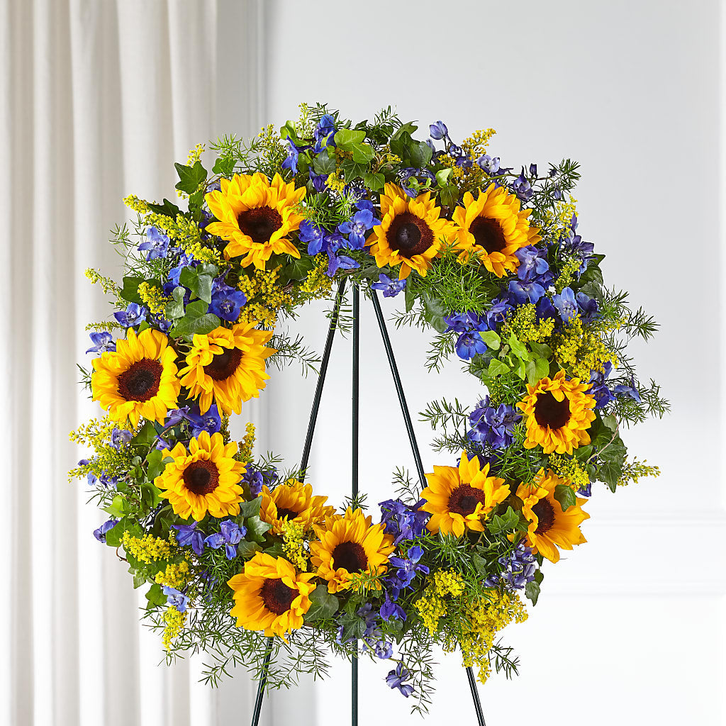 Bright Rays Wreath – FONSECA'S FLOWERS, San Bernardino CA
