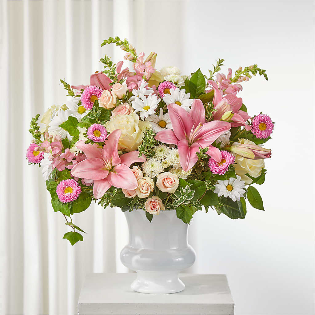 Empathetic Blooms Urn Arrangement – FONSECA'S FLOWERS, San Bernardino CA