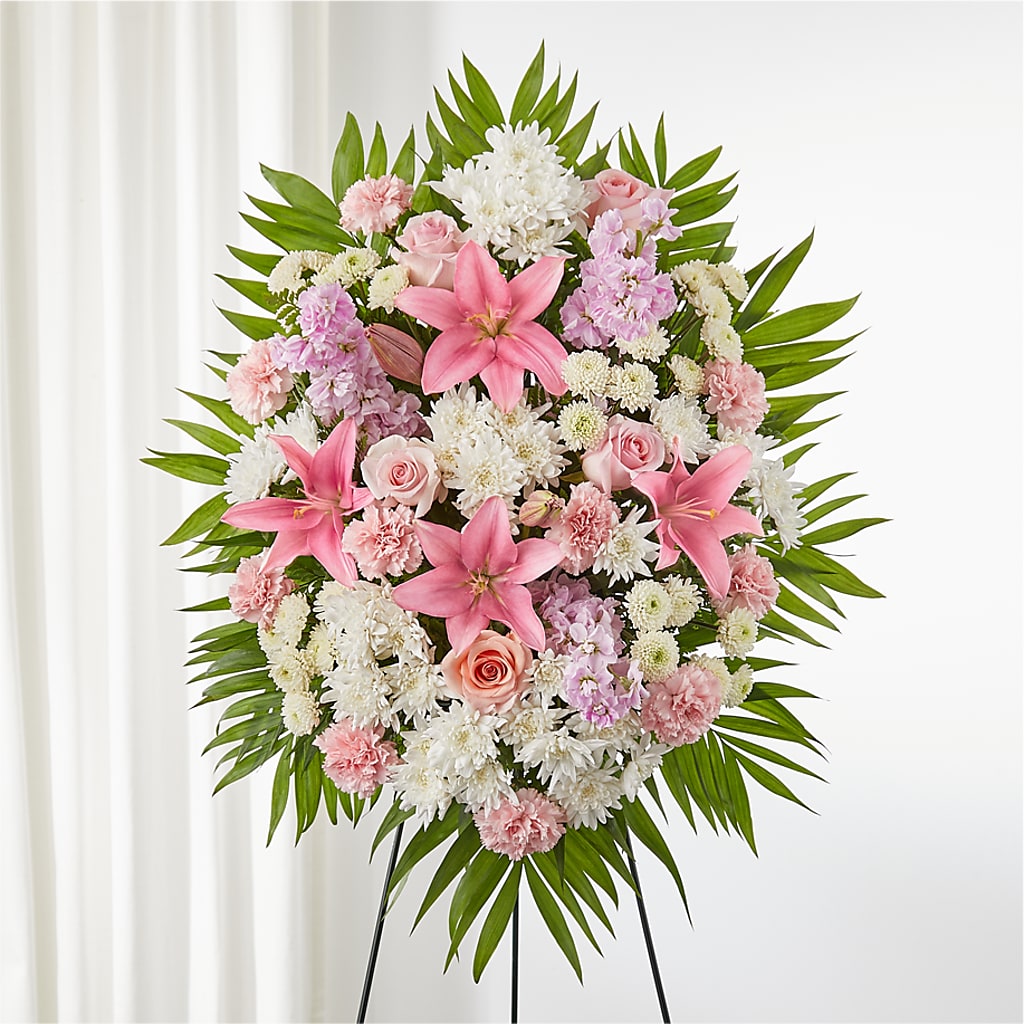 Offering Solace Standing Spray – FONSECA'S FLOWERS, San Bernardino CA