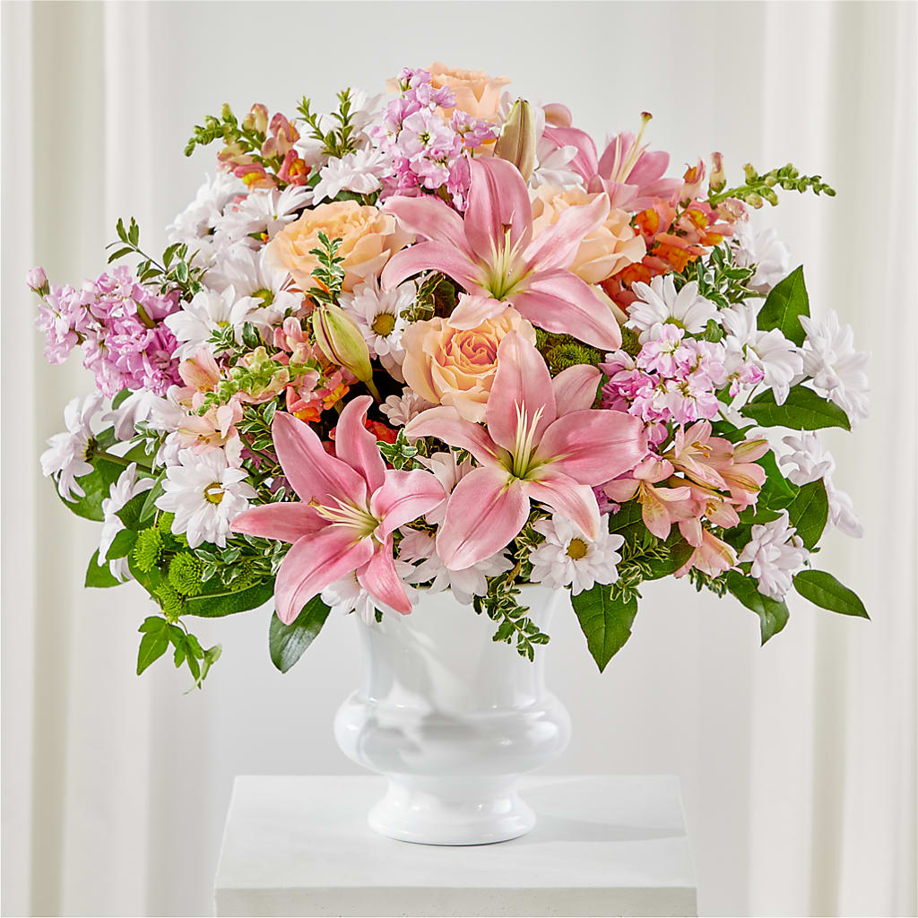 Heartfelt Gesture Urn Arrangement – FONSECA'S FLOWERS, San Bernardino CA