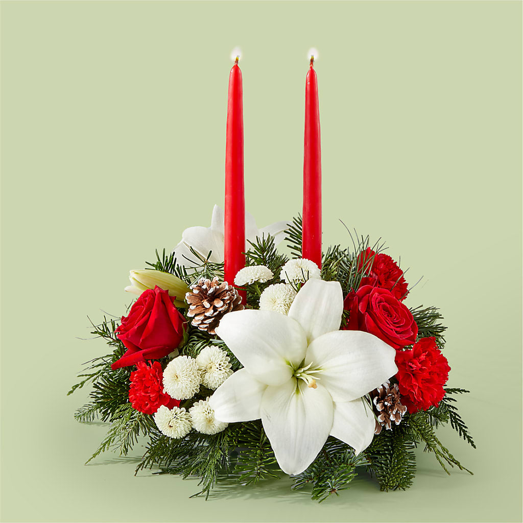 Seasonal Festivities Centerpiece – FONSECA'S FLOWERS, San Bernardino CA