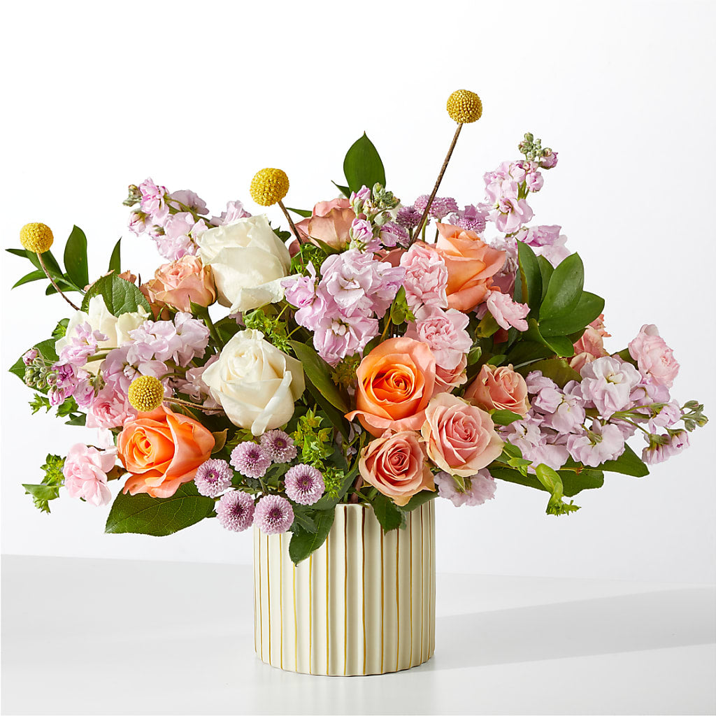 French Market Bouquet with Ivory Vase – FONSECA'S FLOWERS, San Bernardino CA