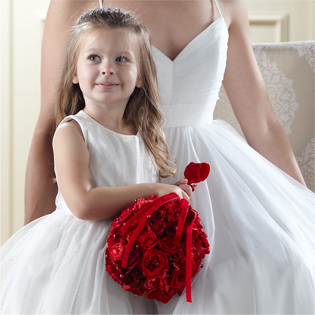 Pure at Heart Flower Girl Arrangement – FONSECA'S FLOWERS, San Bernardino CA