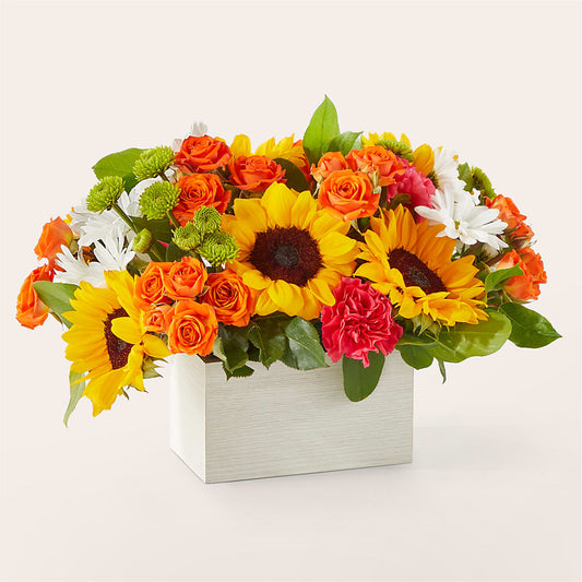 Sun-drenched Blooms Box Bouquet – FONSECA'S FLOWERS, San Bernardino CA