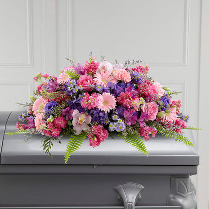 Glorious Garden Casket Spray – FONSECA'S FLOWERS, San Bernardino CA