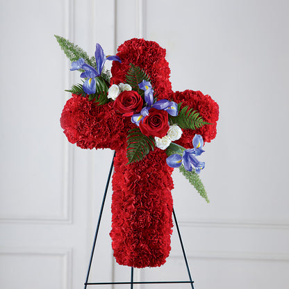 Faithful Hero Floral Cross – FONSECA'S FLOWERS, San Bernardino CA