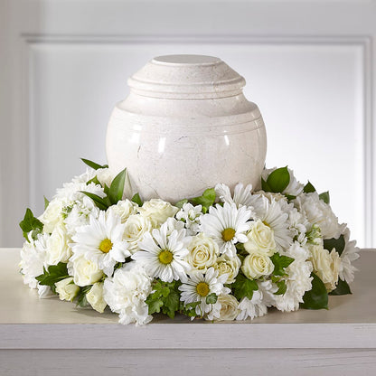 Ivory Gardens Cremation Adornment – FONSECA'S FLOWERS, San Bernardino CA