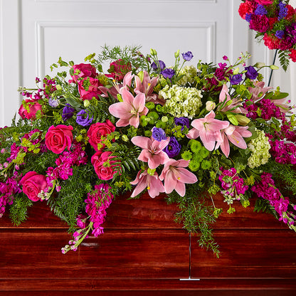 Radiant Tribute Casket Spray – FONSECA'S FLOWERS, San Bernardino CA
