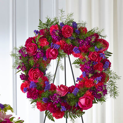 Calming Colors Wreath – FONSECA'S FLOWERS, San Bernardino CA