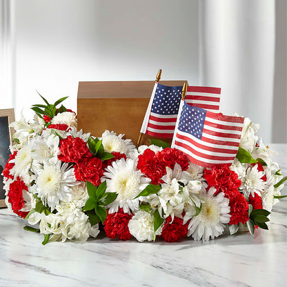 Spirit of Patriotism Cremation Adornment – FONSECA'S FLOWERS, San Bernardino CA