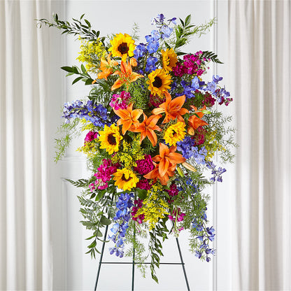Sunlit Memories Standing Spray (Standard) – FONSECA'S FLOWERS, San Bernardino CA