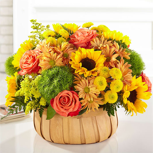Harvest Sunflower Basket – FONSECA'S FLOWERS, San Bernardino CA