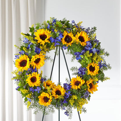 Bright Rays Wreath – FONSECA'S FLOWERS, San Bernardino CA