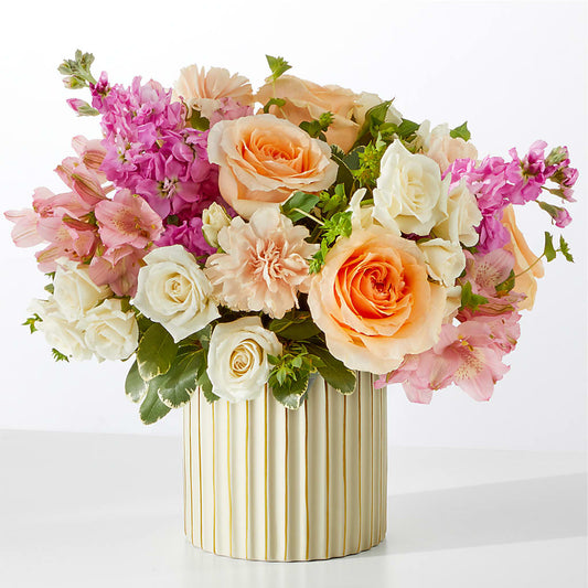 Paradise Bouquet with Ivory Vase – FONSECA'S FLOWERS, San Bernardino CA