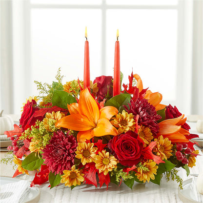 Autumn's Embrace Centerpiece – FONSECA'S FLOWERS, San Bernardino CA