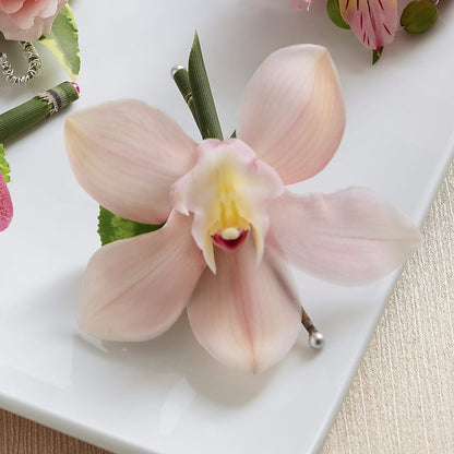 Pink Cymbidium Boutonniere – FONSECA'S FLOWERS, San Bernardino CA