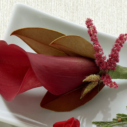 Red Calla Boutonniere – FONSECA'S FLOWERS, San Bernardino CA