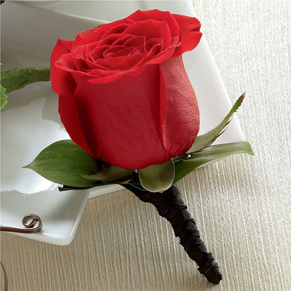 Red Rose Boutonniere – FONSECA'S FLOWERS, San Bernardino CA